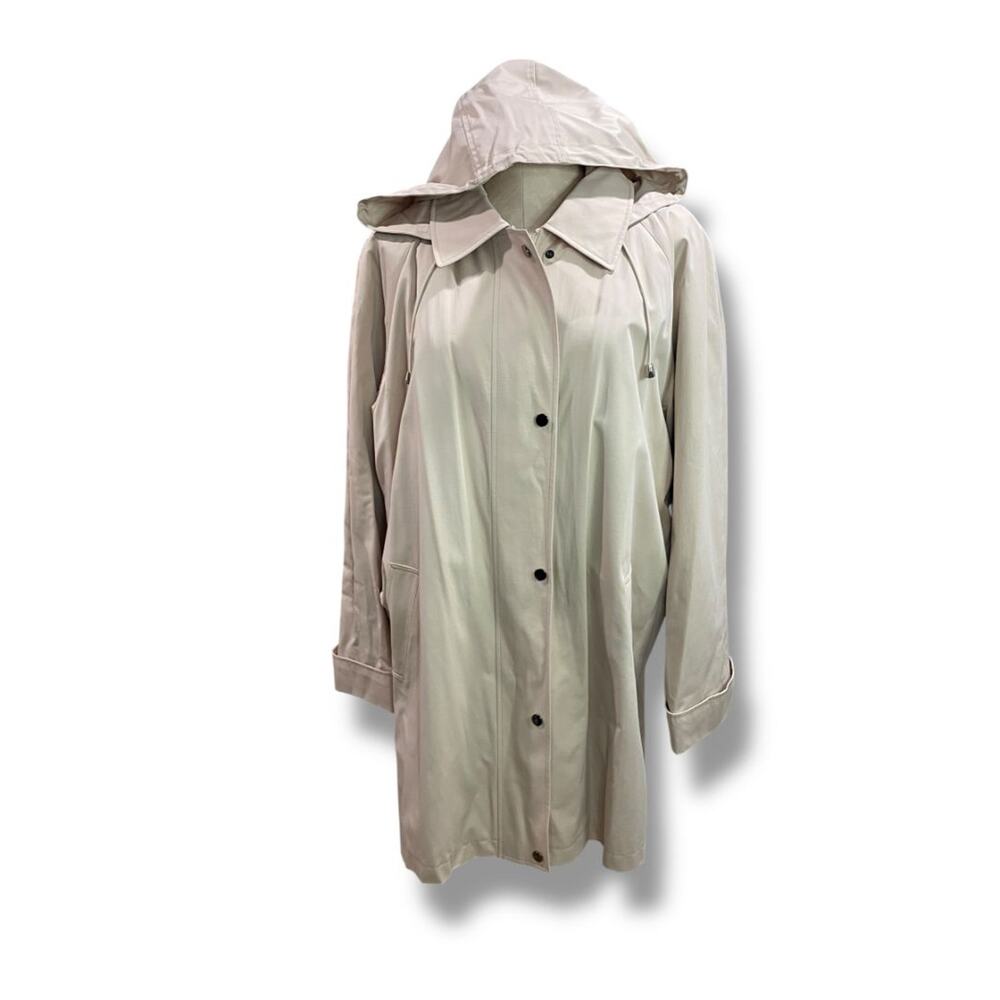 Size XL Fleet Street Womens Tan Removable Lining & Hood Jacket Zip Up